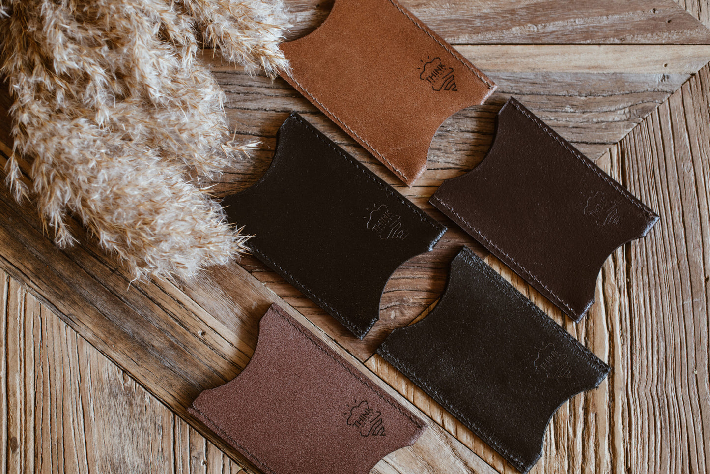 Skórzany wizytownik premium - czarny