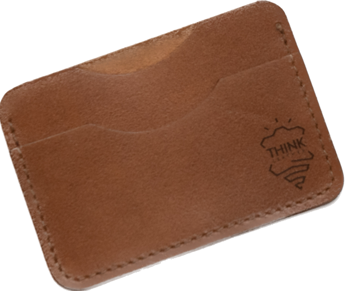 Skórzane etui na karty - cardholder - jasny brąz
