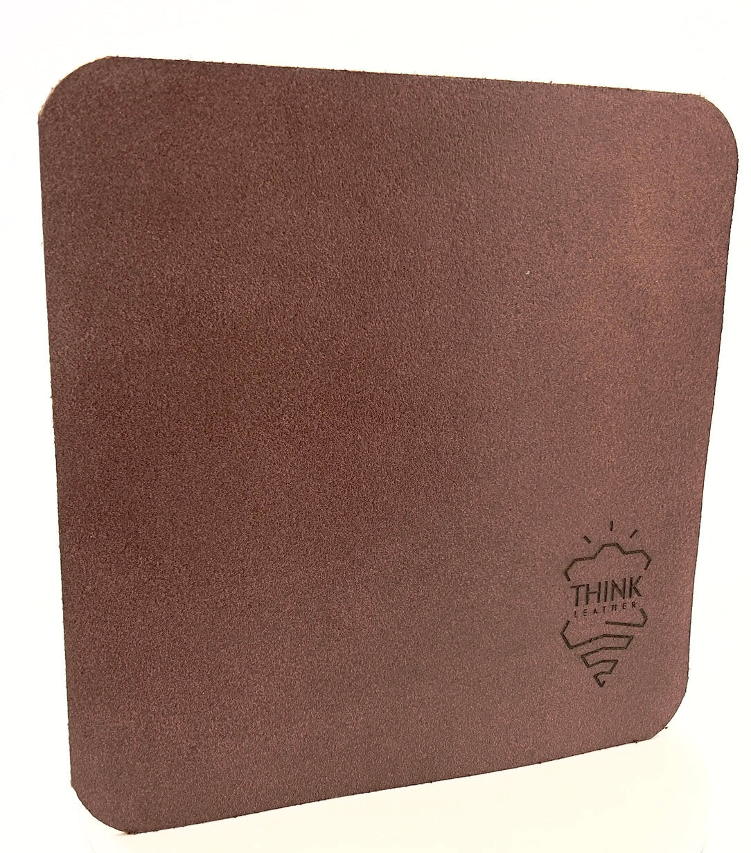 Skórzana podkładka pod mysz - ciemny brąz