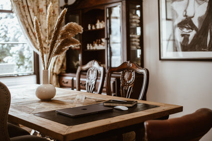 Skórzana podkładka na biurko - czarna