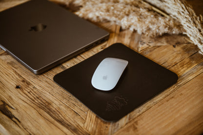 Skórzana podkładka pod mysz - czarna