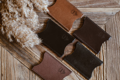 Skórzany wizytownik premium - czarny