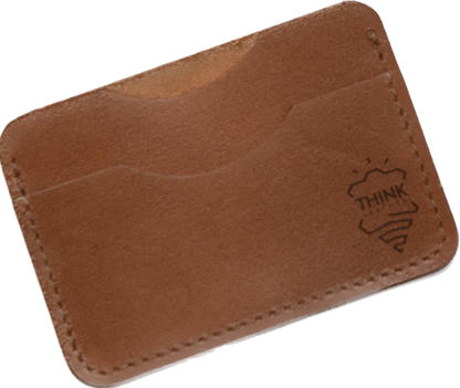 Skórzane etui na karty - cardholder - jasny brąz