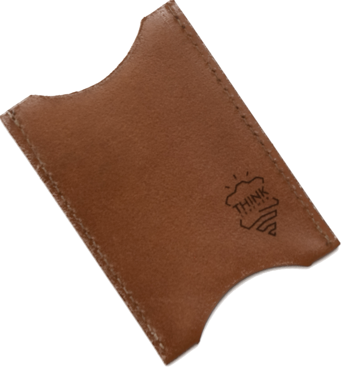 Skórzany wizytownik premium - jasny brąz