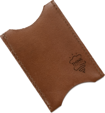 Skórzany wizytownik premium - jasny brąz