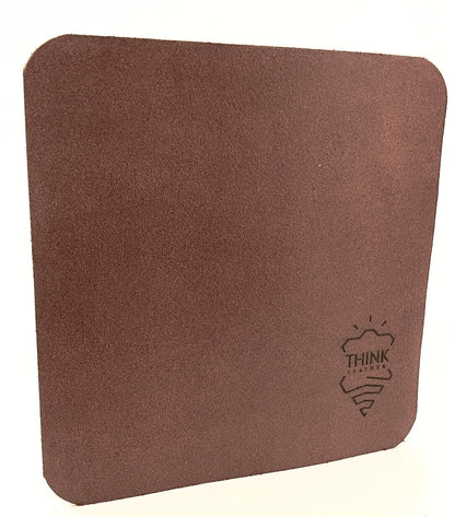 Skórzana podkładka pod mysz - ciemny brąz